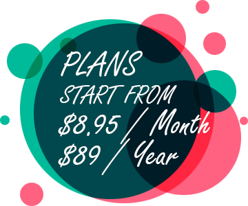 Plans start from $8.95 / Month or $89 / Year